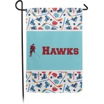 Hockey 2 Small Garden Flag - Double Sided w/ Name or Text