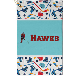 Hockey 2 Golf Towel - Poly-Cotton Blend - Small w/ Name or Text