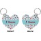 Hockey 2 Heart Keychain (Front + Back)