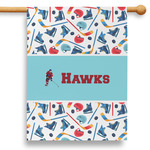 Hockey 2 28" House Flag - Double Sided (Personalized)