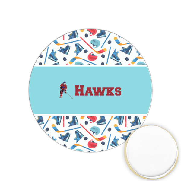 Custom Hockey 2 Printed Cookie Topper - 1.25" (Personalized)