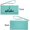 Hockey 2 Ladies Wallets - Faux Leather - Teal - Front & Back View