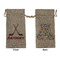 Hockey 2 Large Burlap Gift Bags - Front & Back