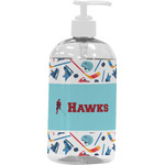 Hockey 2 Plastic Soap / Lotion Dispenser (16 oz - Large - White) (Personalized)