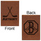 Hockey 2 Leatherette Journals - Large - Double Sided - Front & Back View