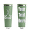 Hockey 2 Light Green RTIC Everyday Tumbler - 28 oz. - Front and Back