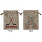 Hockey 2 Medium Burlap Gift Bag - Front and Back