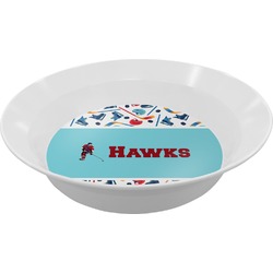 Hockey 2 Melamine Bowl (Personalized)