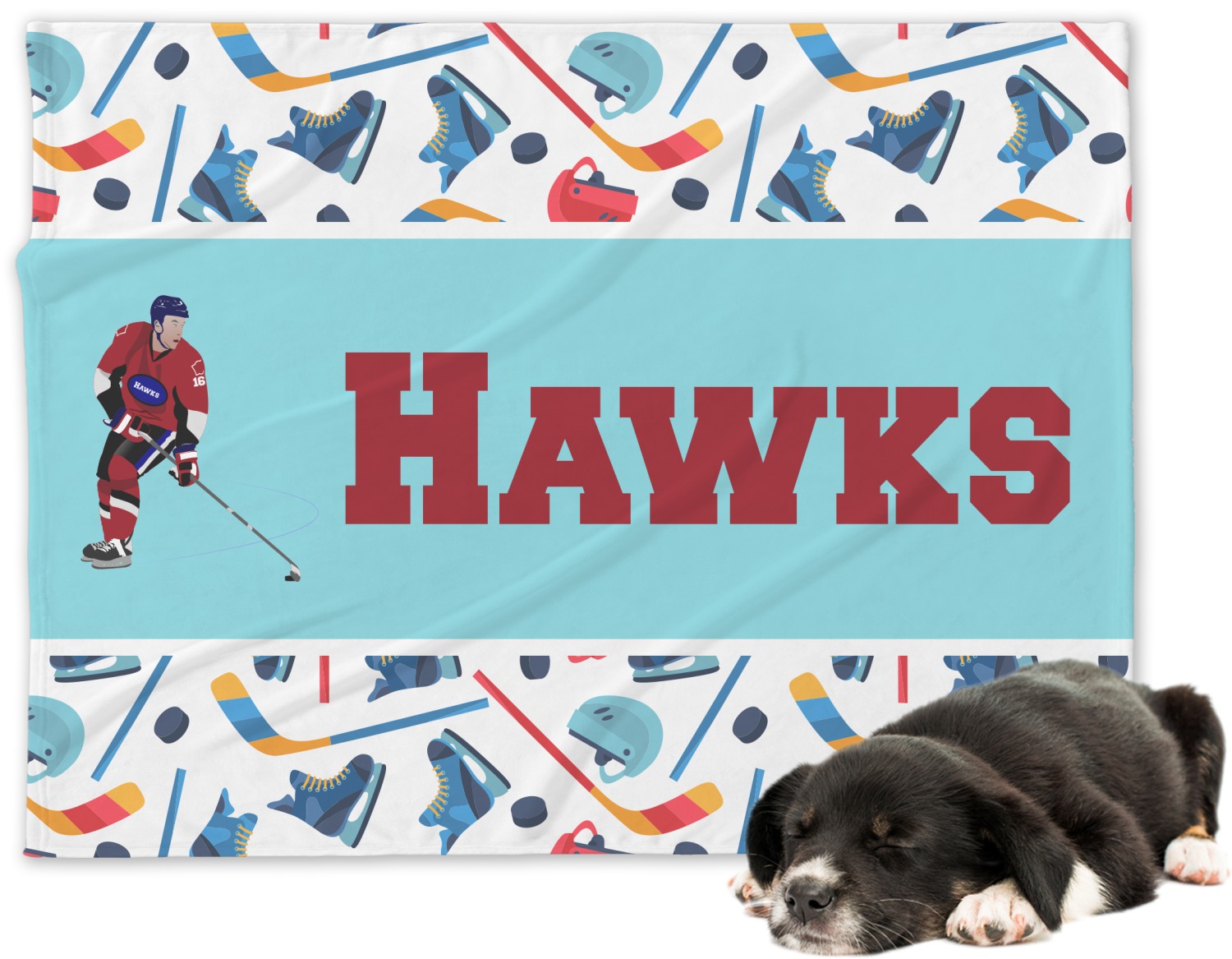 The Hockey Player Pers,nalized Pet newest Blanket