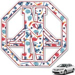 Hockey 2 Monogram Car Decal (Personalized)