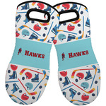 Hockey 2 Neoprene Oven Mitts - Set of 2 w/ Name or Text