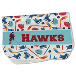 Hockey 2 Burp Cloth - Fleece w/ Name or Text