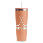 Hockey 2 RTIC Everyday Tumbler with Straw - 28oz - Peach - Single-Sided (Personalized)