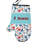 Hockey 2 Left Oven Mitt (Personalized)