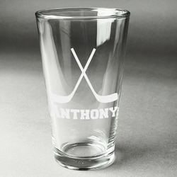 Hockey 2 Pint Glass - Engraved (Single) (Personalized)