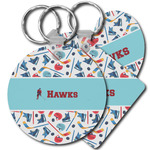 Hockey 2 Plastic Keychain (Personalized)