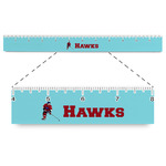 Hockey 2 Plastic Ruler - 12" (Personalized)