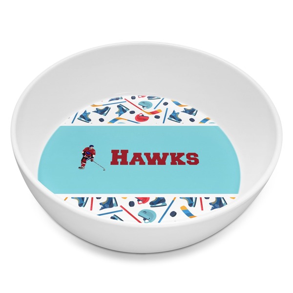 Custom Hockey 2 Melamine Bowl - 8 oz (Personalized)