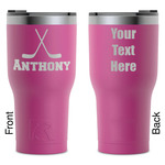 Hockey 2 RTIC Tumbler - Magenta - Laser Engraved - Double-Sided (Personalized)