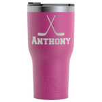 Hockey 2 RTIC Tumbler - Magenta - Laser Engraved - Single-Sided (Personalized)