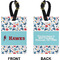 Hockey 2 Rectangle Luggage Tag (Front + Back)