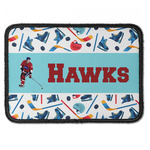 Hockey 2 Iron On Rectangle Patch w/ Name or Text