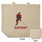 Hockey 2 Reusable Cotton Grocery Bag - Front & Back View