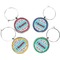 Hockey 2 Wine Charms (Set of 4) (Personalized)