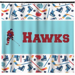 Hockey 2 Shower Curtain - 71" x 74" (Personalized)