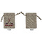 Hockey 2 Small Burlap Gift Bag - Front Approval