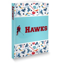Hockey 2 Softbound Notebook - 7.25" x 10" (Personalized)