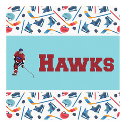 Hockey 2 Square Decal (Personalized)
