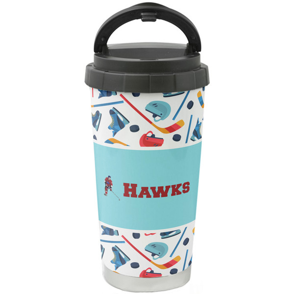 Custom Hockey 2 Stainless Steel Coffee Tumbler (Personalized)