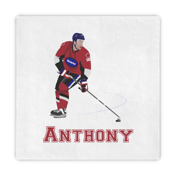 Custom Hockey 2 Standard Decorative Napkins (Personalized)