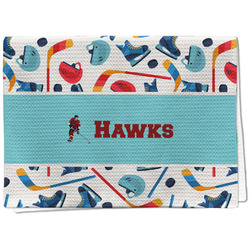 Hockey 2 Kitchen Towel - Waffle Weave - Full Color Print (Personalized)