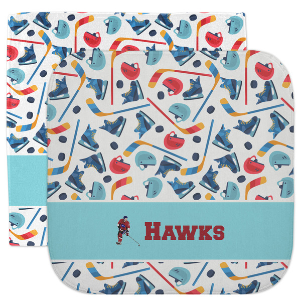 Custom Hockey 2 Facecloth / Wash Cloth (Personalized)