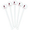 Hockey 2 White Plastic 5.5" Stir Stick - Fan View