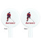 Hockey 2 White Plastic 7" Stir Stick - Double Sided - Round - Front & Back