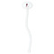 Hockey 2 White Plastic 7" Stir Stick - Oval - Single Stick