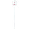 Hockey 2 White Plastic 7" Stir Stick - Round - Single Stick