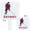 Hockey 2 White Plastic Stir Stick - Double Sided - Approval