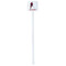 Hockey 2 White Plastic Stir Stick - Double Sided - Square - Single Stick