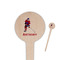 Hockey 2 Wooden 4" Food Pick - Round - Closeup