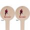 Hockey 2 Wooden 4" Food Pick - Round - Double Sided - Front & Back