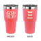 Interlocking Monogram 30 oz Stainless Steel Ringneck Tumblers - Coral - Double Sided - APPROVAL