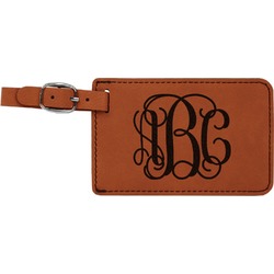 Interlocking Monogram Leatherette Luggage Tag (Personalized)