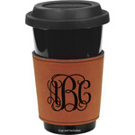 Interlocking Monogram Leatherette Cup Sleeve - Single Sided (Personalized)