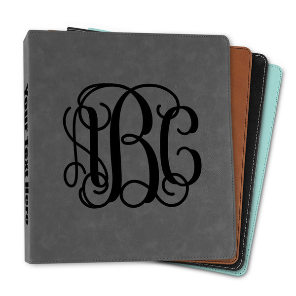 Custom Interlocking Monogram Leather Binder - 1" (Personalized)