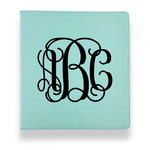 Interlocking Monogram Leather Binder - 1" - Teal (Personalized)