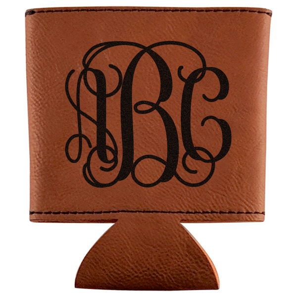 Custom Interlocking Monogram Leatherette Can Sleeve (Personalized)